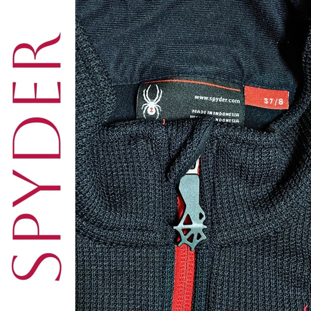 Spyder Full Zip Insulating Snow Jacket‎ Black Outdoor Activewear Youth 7/8